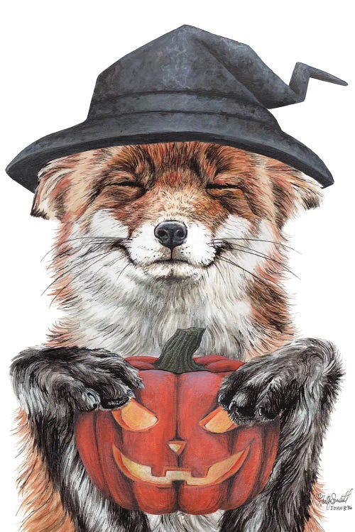 Morning Fox Halloween by Holly Simental wall art