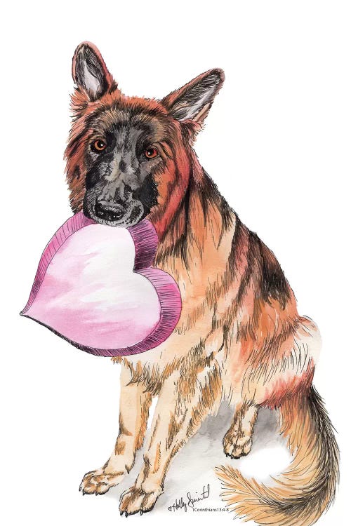 German Shepherd Love by Holly Simental wall art