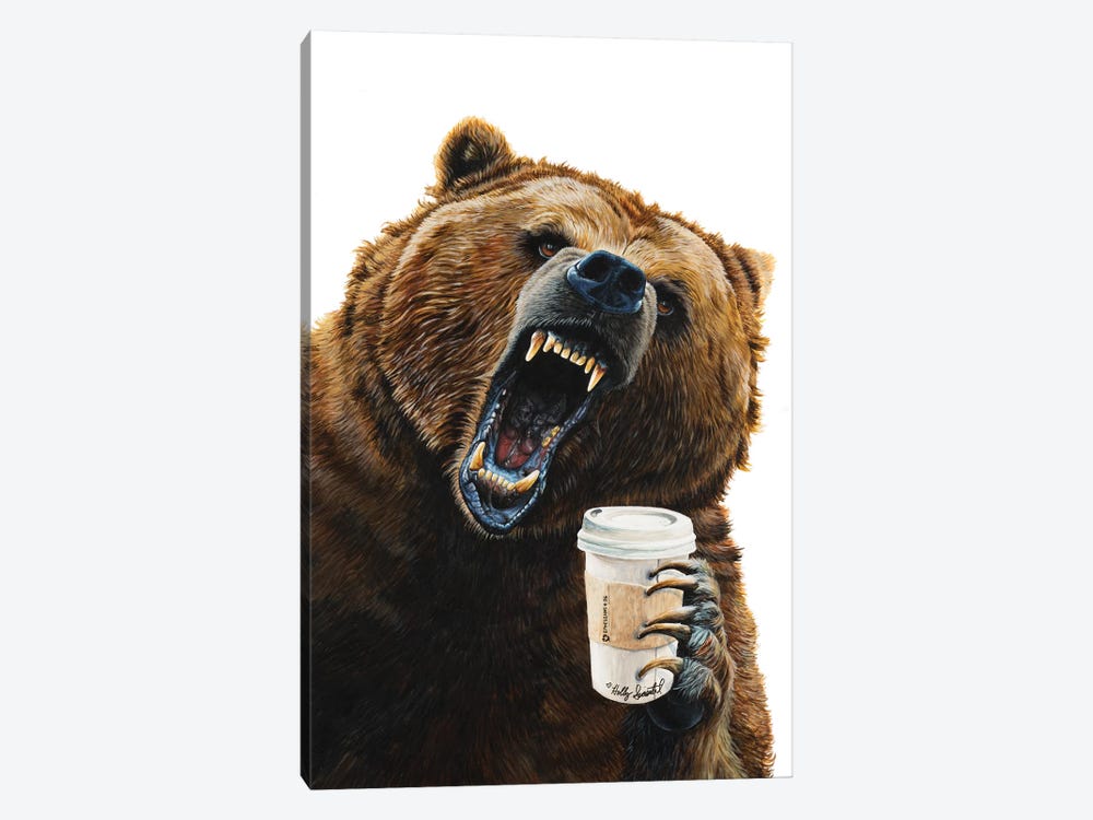 Grizzly Mornings by Holly Simental 1-piece Canvas Artwork