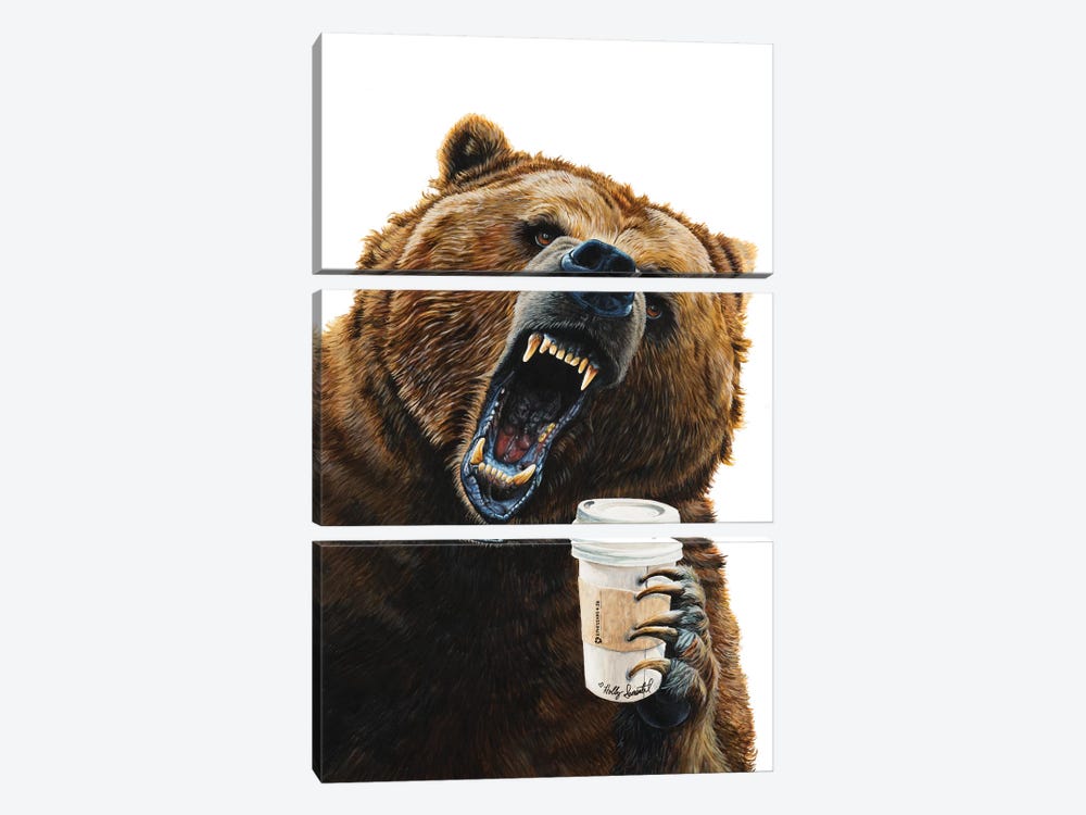 Grizzly Mornings by Holly Simental 3-piece Canvas Art