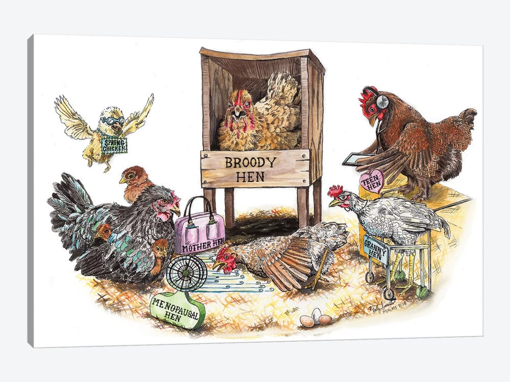 Life In The Coop by Holly Simental 1-piece Art Print
