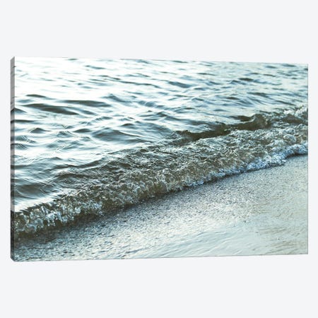 Waves Coming Onto Land Canvas Print #HSK101} by Henrike Schenk Canvas Artwork