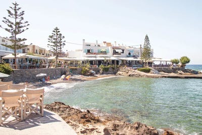 Beach Landscape In Greece by Henrike Schenk framed canvas print