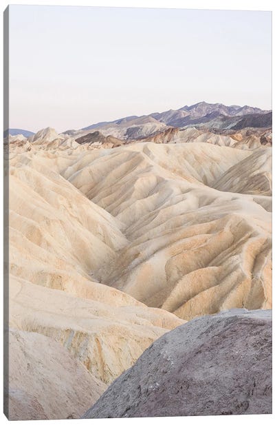 Zabriskie Point In Death Valley National Park Canvas Art Print - Valley Art