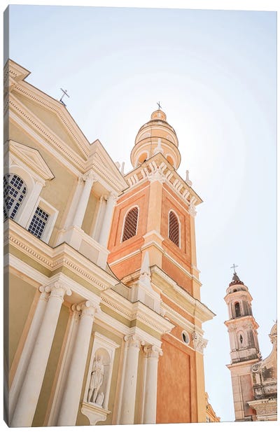 Colorful Architecture In Menton, France Canvas Art Print