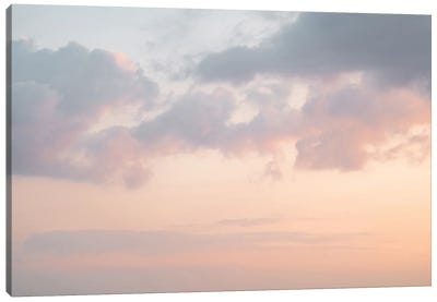 Dreamy Pastel Color Sunset Canvas Art Print - Head in the Clouds