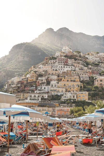Henrike Schenk: Positano Beach Amalfi Coast Italy by Henrike Schenk