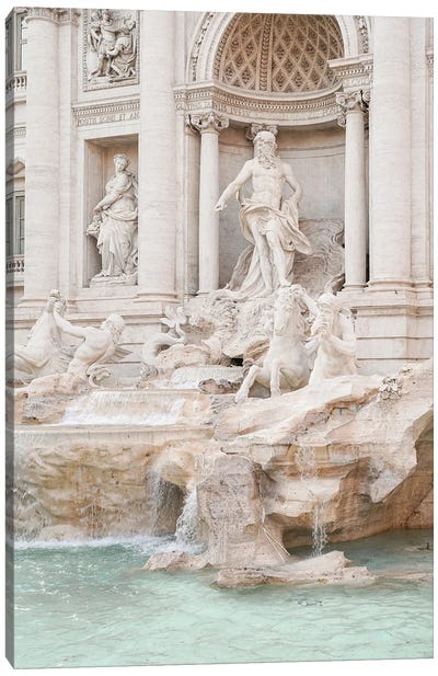 Trevi Fountain Rome, Italy Canvas Art Print - Fountain Art