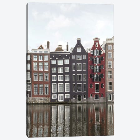 Canal Houses Of Amsterdam Canvas Print #HSK13} by Henrike Schenk Art Print