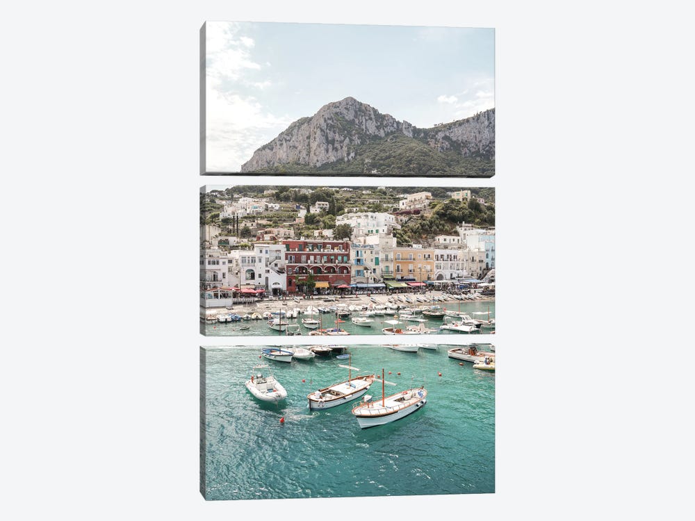Capri Island Landscape by Henrike Schenk 3-piece Canvas Wall Art