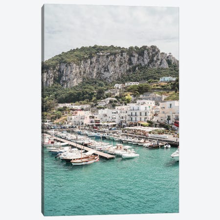 Capri Island View Canvas Print #HSK145} by Henrike Schenk Canvas Art Print
