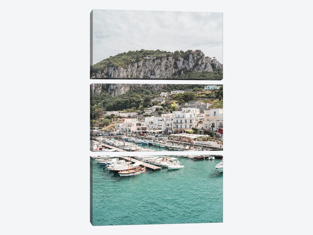 Capri Island View by Henrike Schenk 3-piece Canvas Wall Art