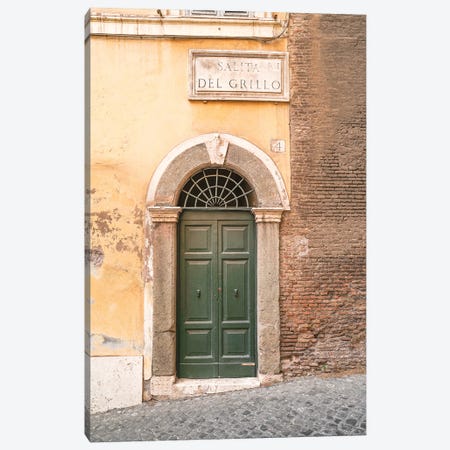 Front Door In Rome Canvas Print #HSK147} by Henrike Schenk Canvas Art Print