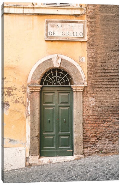 Front Door In Rome Canvas Art Print - Henrike Schenk