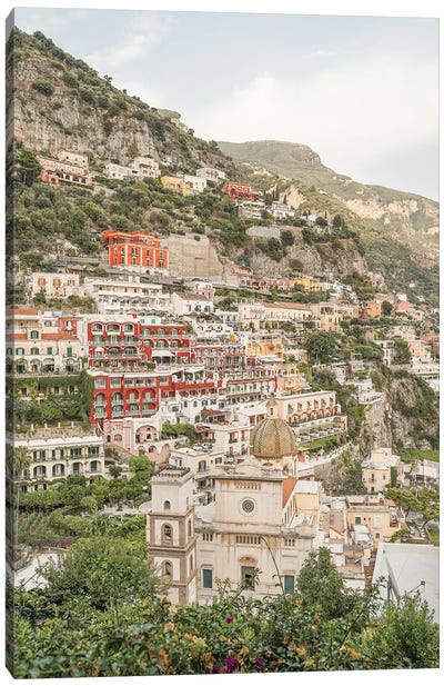 Positano Landscape Canvas Art Print - Amalfi Coast Art