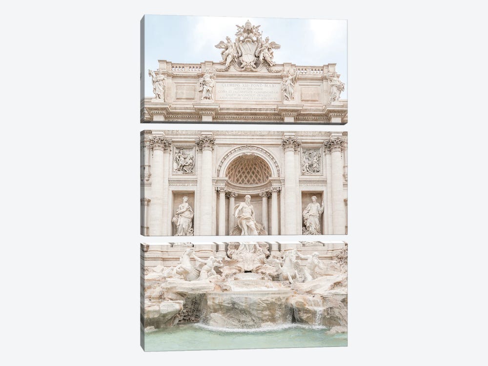 Trevi Fountain In Rome by Henrike Schenk 3-piece Canvas Art Print