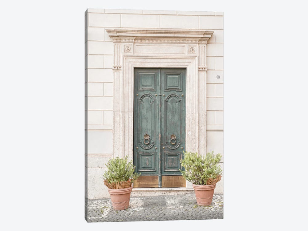 Vintage Door In Rome by Henrike Schenk 1-piece Canvas Print
