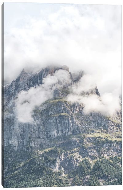 Eiger Mountain View In Switzerland Canvas Art Print