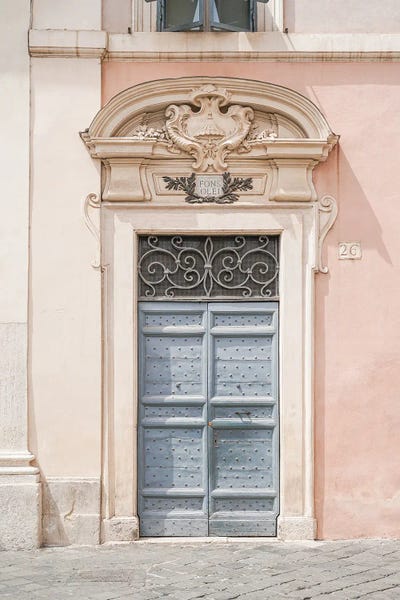Henrike Schenk: Pastel Color Door In Rome by Henrike Schenk