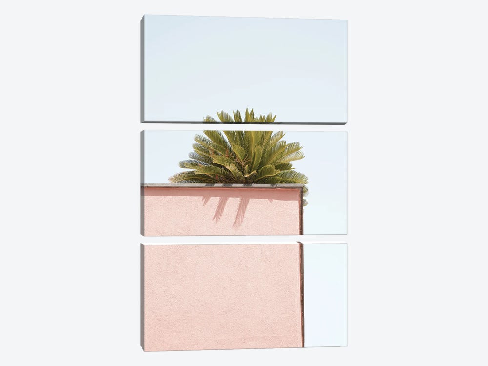Tropical Green On Pastel Pink by Henrike Schenk 3-piece Art Print