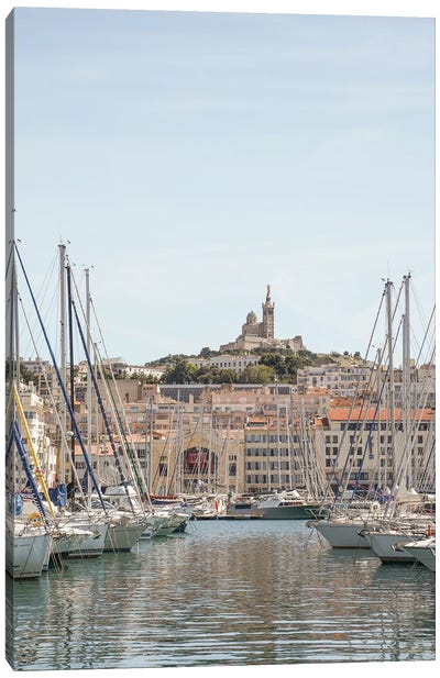 Marseille View, France Canvas Art Print - Harbor & Port Art