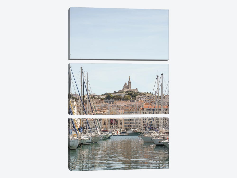 Marseille View, France by Henrike Schenk 3-piece Canvas Artwork