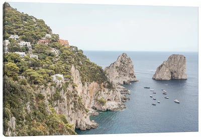 Capri Island Coast Canvas Art Print - La Dolce Vita