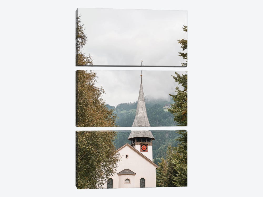 Lauterbrunnen Church, Switzerland by Henrike Schenk 3-piece Canvas Art Print