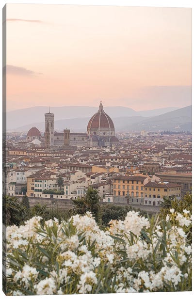 Sunset In Florence Canvas Art Print - Tuscany Art