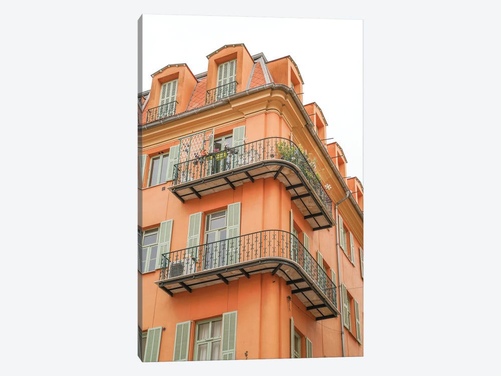 Orange Building In France by Henrike Schenk 1-piece Canvas Art Print