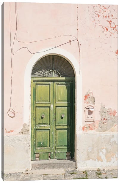 Italian Green Door Canvas Art Print - Henrike Schenk