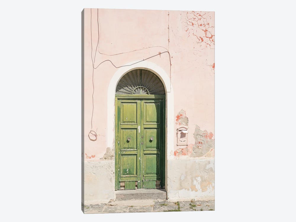 Italian Green Door by Henrike Schenk 1-piece Canvas Artwork
