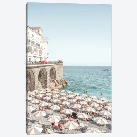 Amalfi Beach Landscape Canvas Print #HSK221} by Henrike Schenk Art Print