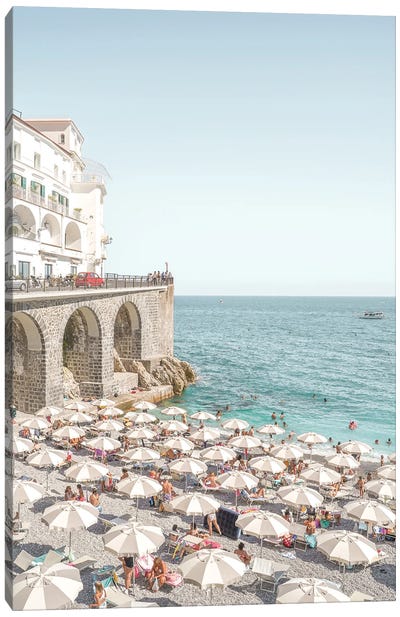 Amalfi Beach Landscape Canvas Art Print - Campania Art