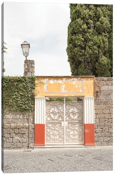 Colorful Gate In Sorrento Canvas Art Print