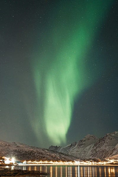 Northern Lights In Norway II by Henrike Schenk framed canvas print