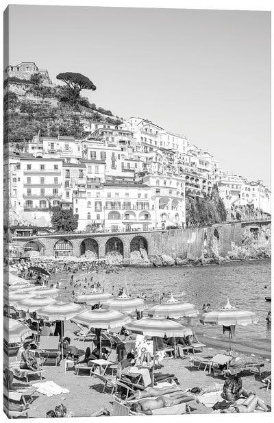 Amalfi Beach Day Canvas Art Print - Positano Art