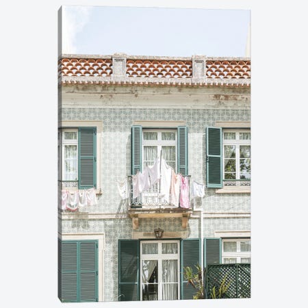 Laundry Day In Sintra Canvas Print #HSK265} by Henrike Schenk Canvas Art