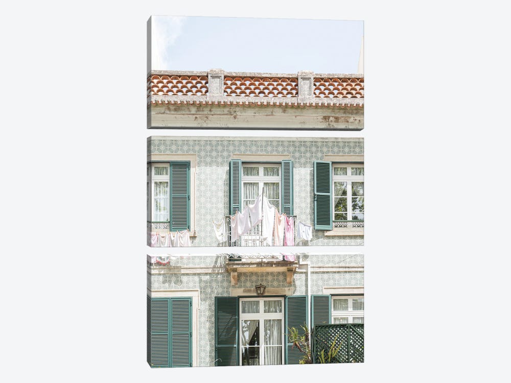 Laundry Day In Sintra by Henrike Schenk 3-piece Canvas Wall Art