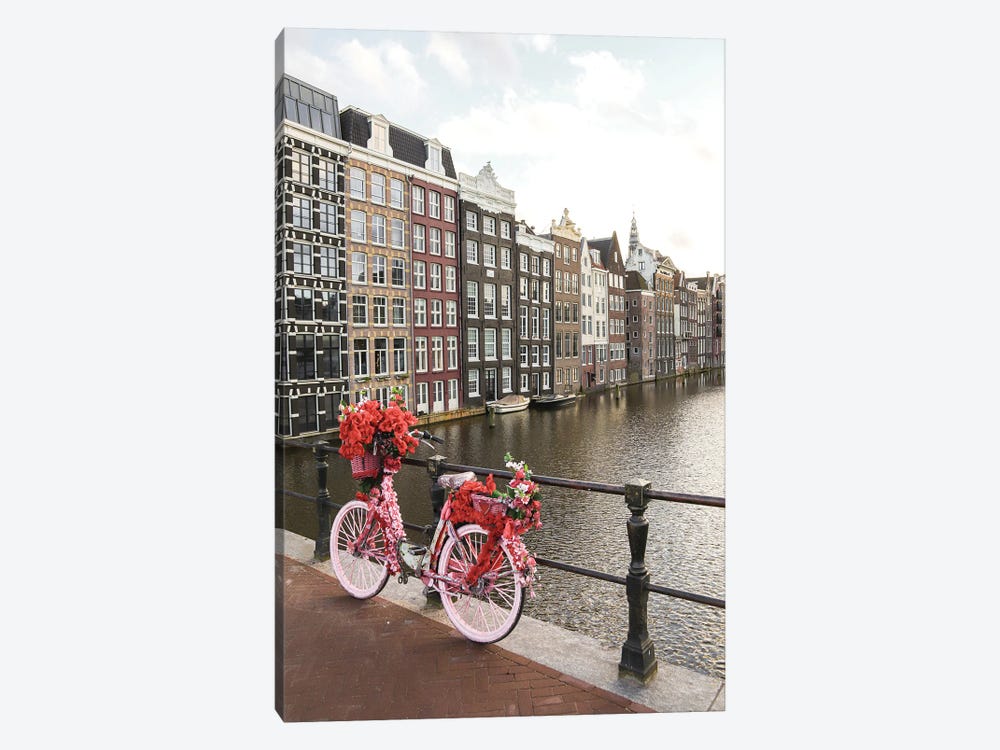 Pink Bike In Amsterdam by Henrike Schenk 1-piece Art Print