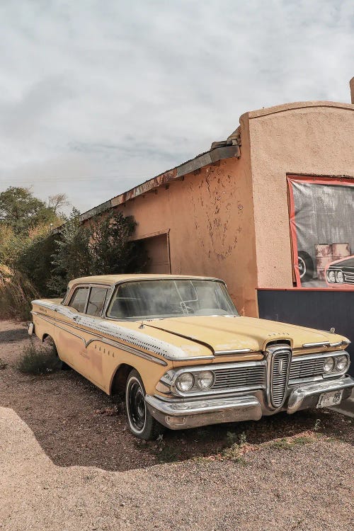 Yellow Car On Route 66