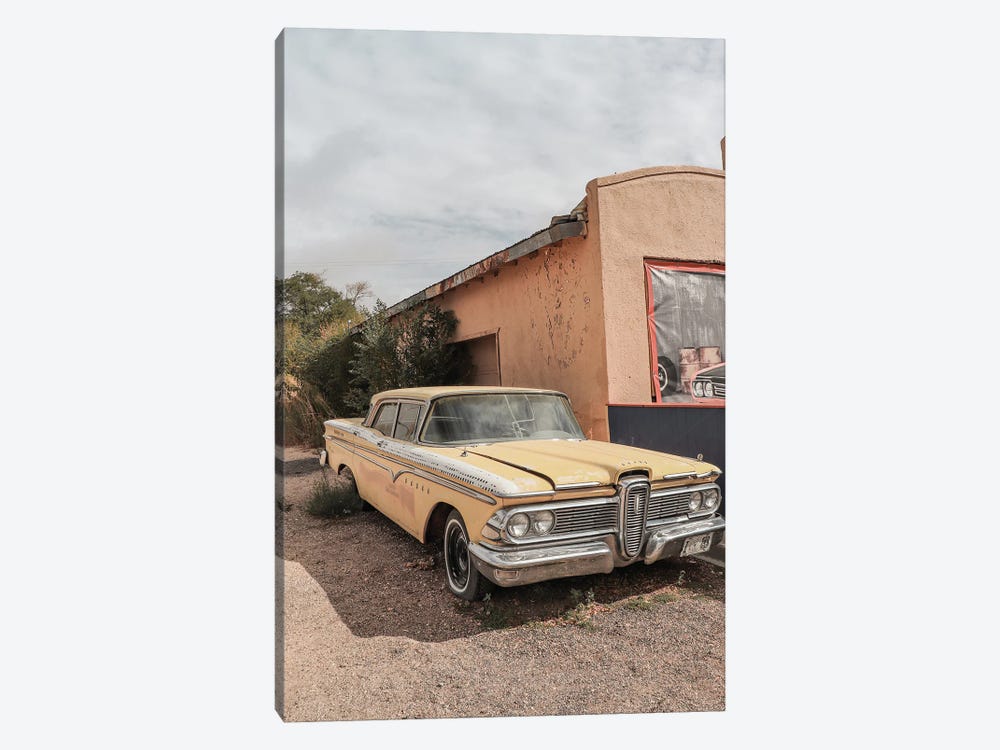 Yellow Car On Route 66 by Henrike Schenk 1-piece Canvas Art