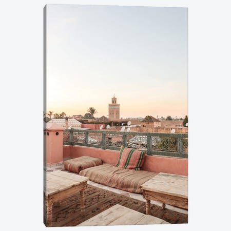 Sunset In Marrakech Canvas Print #HSK52} by Henrike Schenk Art Print