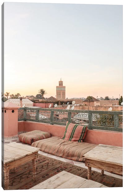 Sunset In Marrakech Canvas Art Print - Morocco