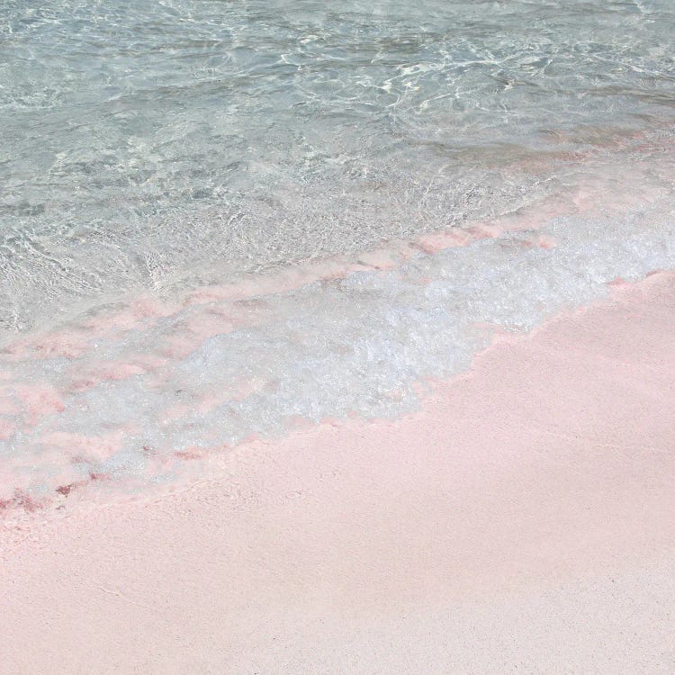 Pink Beach On Crete Island