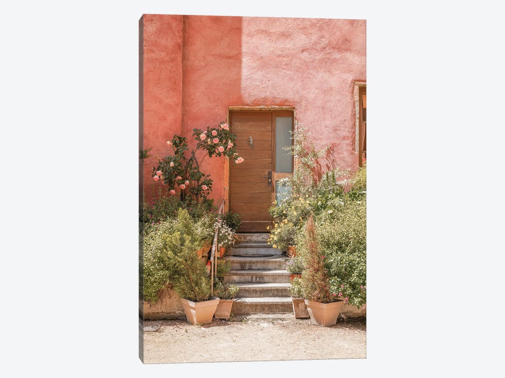 Pink House Front Door by Henrike Schenk 1-piece Canvas Art Print
