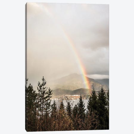 Rainbow In Norway Canvas Print #HSK67} by Henrike Schenk Art Print