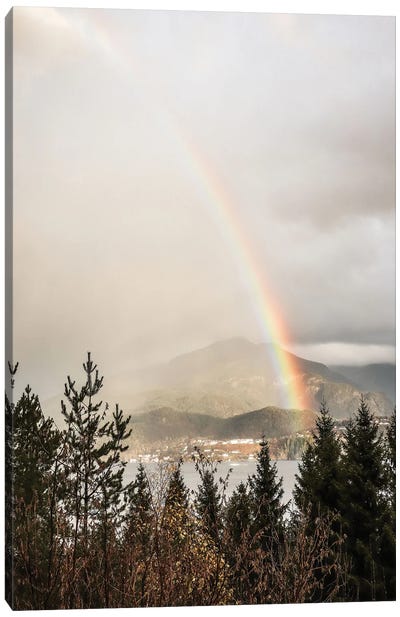 Rainbow In Norway Canvas Art Print - Henrike Schenk
