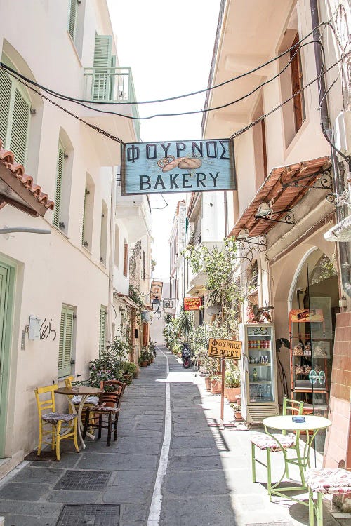 Pastel Street In Greece