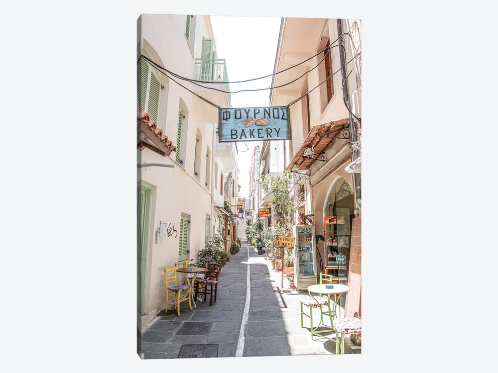 Pastel Street In Greece by Henrike Schenk 1-piece Canvas Art